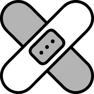 Simple image of crossed bandages